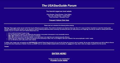 To start viewing messages, select the forum that you want to visit from the selection below. . Usasexguide info
